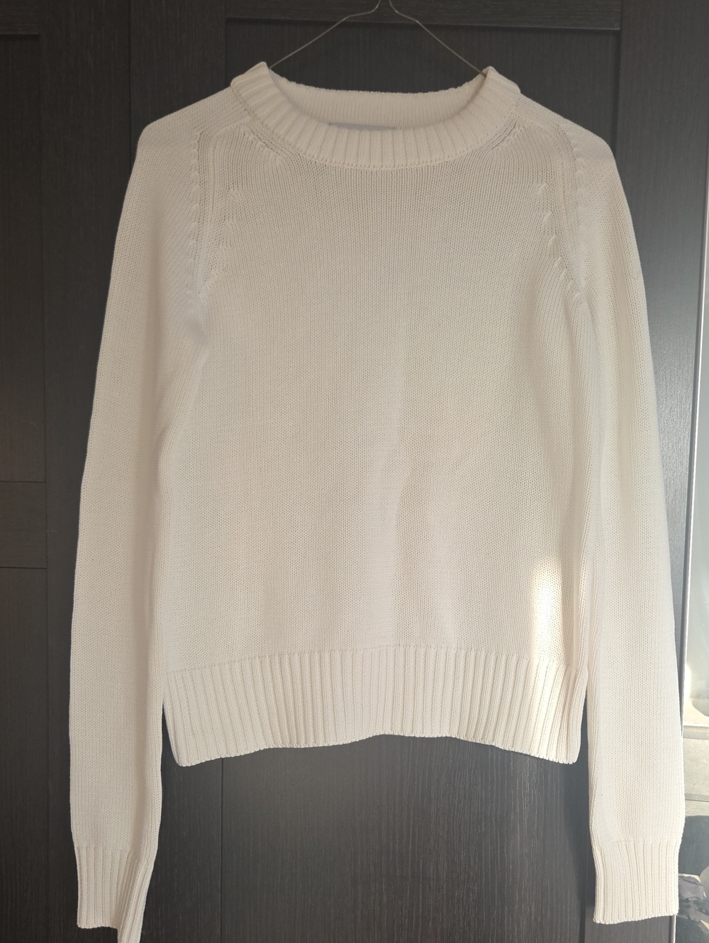 Pura Cashmere Cream Crewneck Sweater Xs